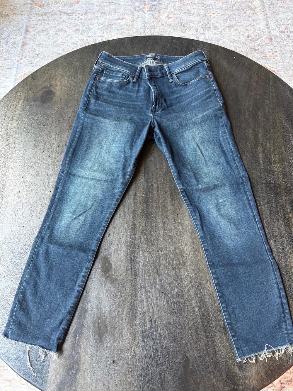 Abercrombie & Fitch Women's Skinny Jeans in Dark Blue Wash